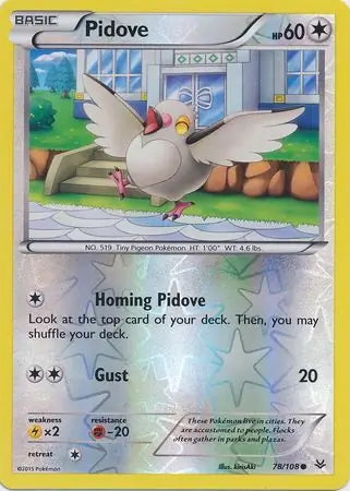 Roaring Skies Pidove #78/108 reverse holo